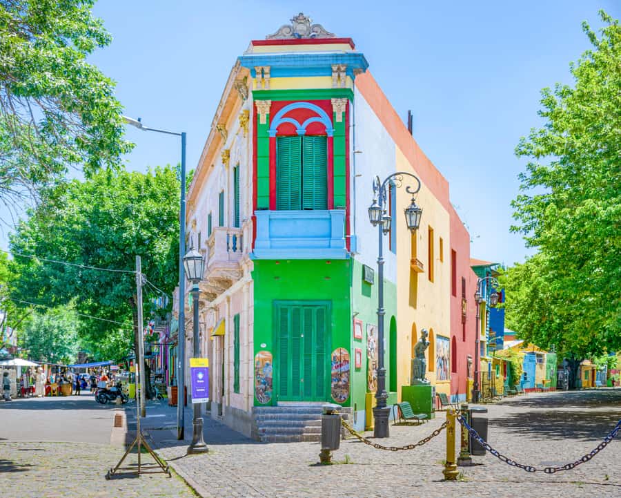 The painted houses of Caminito, La Boca, Buenos Aires
