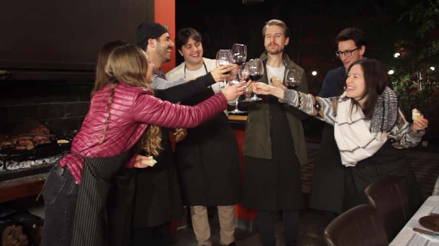 Secrets of Asado in Buenos Asado, BBQ and Dinner - Choripan and Red Wine: When the Table Becomes the Point